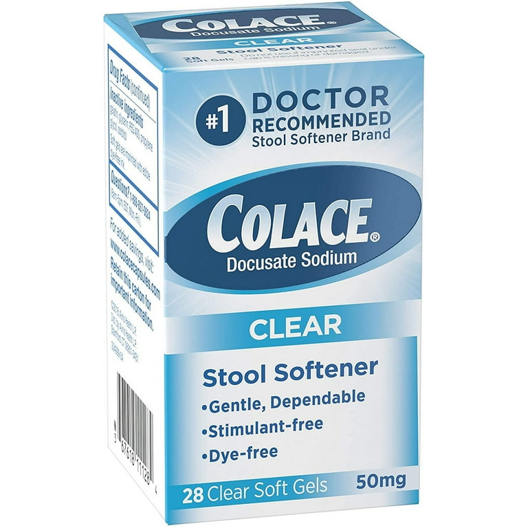 Colace Clear Soft Gels Stool Softener 28 ea (Pack of 4) - Walmart.com