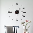 thumbnail image 4 of Agiferg DIY Wall Clock 3D Mirror Surface Sticker Home Office Decor Clock, 4 of 4