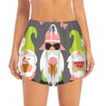 thumbnail image 4 of Lsque Summer Gnome 1 Printed Women's Running Shorts with Liner Pockets,Elastic Quick Dry Workout Athletic Gym Yoga Shorts,Womens High Waist Shorts-XX-Large, 4 of 9