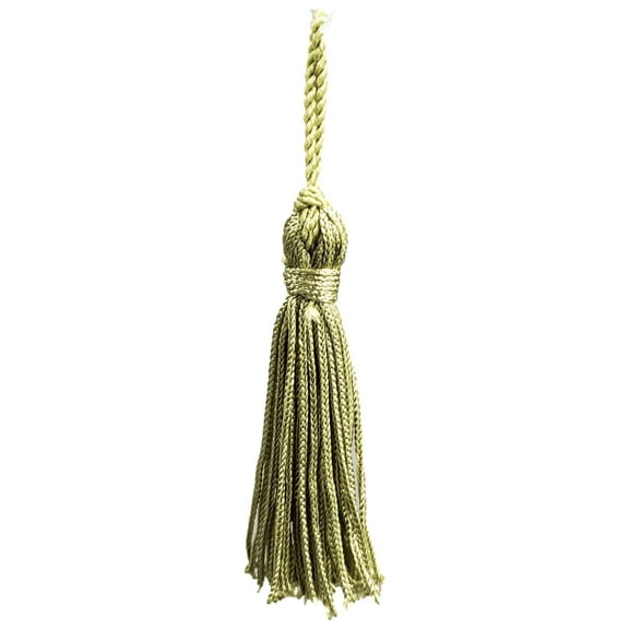 3" (7.5cm) Basic Chainette Tassel | Craft Tassel # RT03,, Dark Sage Green #L26 (Dark Sage Green) Set of 10