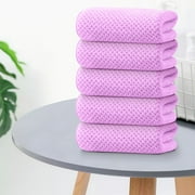 RRJ Velvet Towel Set, Soft Absorbent Pineapple Check Face Towel, Thick Hand Towel Bath Towel, Gentle Skin Facial Cleansing Towel for Bathroom Spa Home Decor