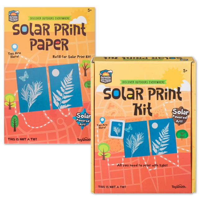 Paquete de kit de papel con impresión solar Toysmith Outdoor Discovery
