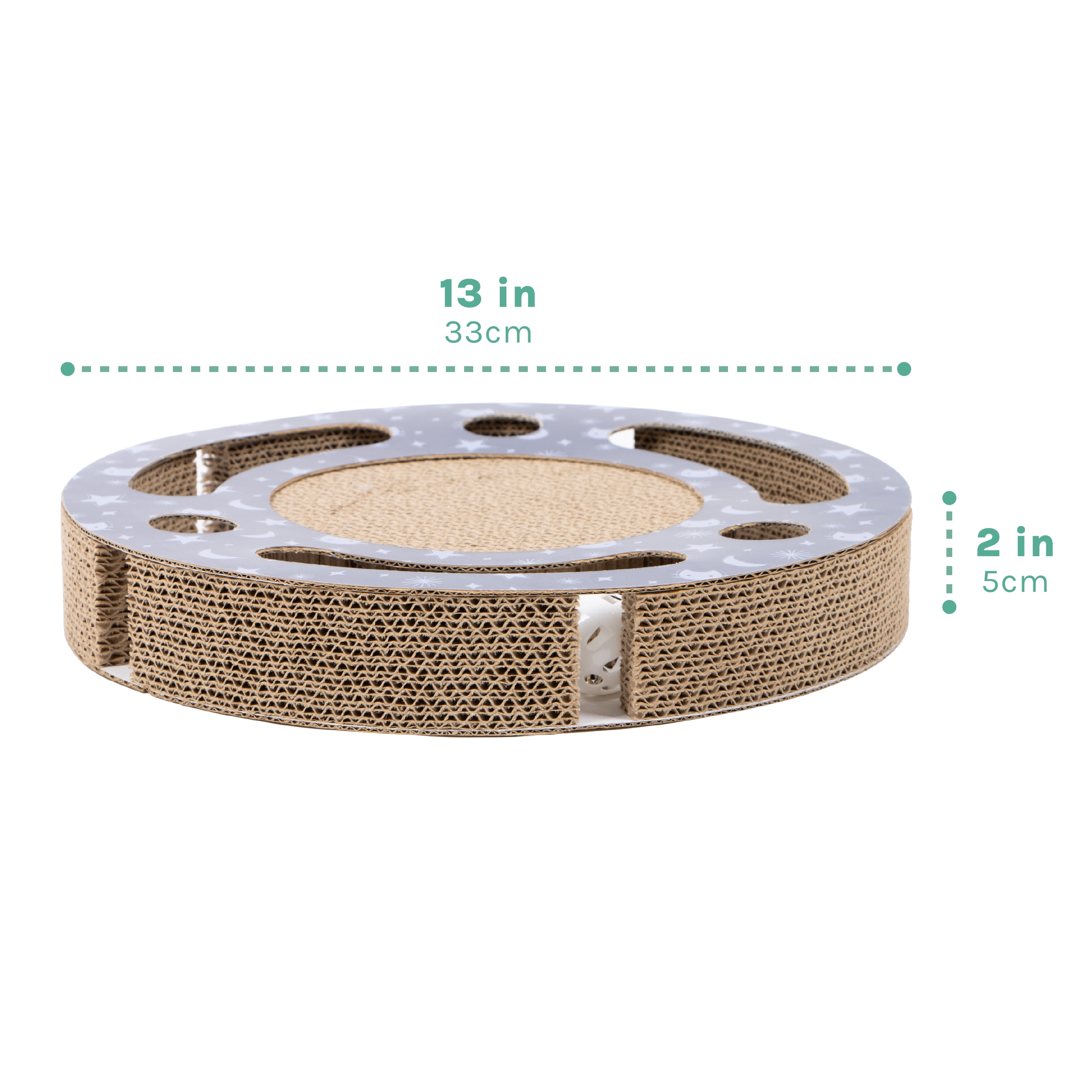 Kitty City Durable Cat Starry Night Corrugated Cardbaord Cat Scratch With Ball and Track, O/S
