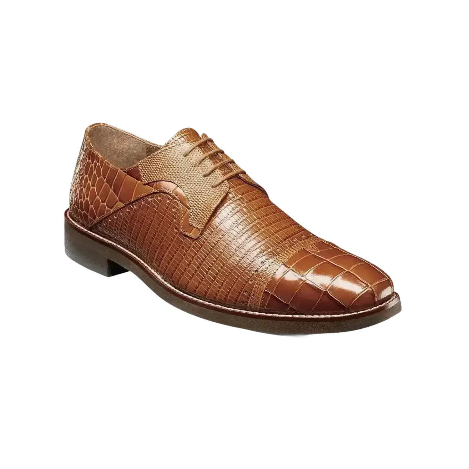 Stacy Adams Madison Anaconda Size 14D Print Leather Mens Shoes Brown Biscuit Amazon.com | Stacy Adams Madison Spat Anaconda Boot Men main image 4