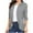 Gray, variant on ZQGJB Lightweight Cardigans for Women Trendy Solid Color 3/4 Sleeve Open Front Cardigan Loose Soft Draped Ruffles Pullover Sweaters Tops White S