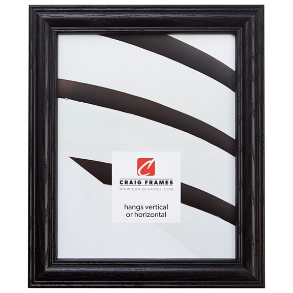 Craig Frames Wiltshire 440, 22x28 inch Picture Frame, Traditional Black Hardwood