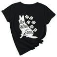 thumbnail image 1 of Camiseta de manga corta con estampado de animales y cuello redondo suelto a la moda de verano para mujer Pompotops  hfajkhk135141, 1 of 7