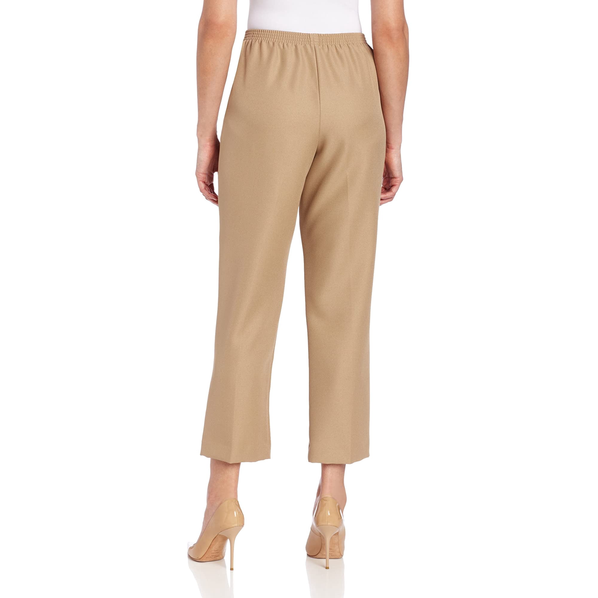Alfred Dunner Womens Pull-On Style All Around Elastic Waist Polyester  Cropped Missy Pants | Walmart Canada