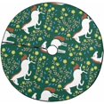 thumbnail image 1 of FMSHPON Style HorseFlowers Xmas Christmas Tree Skirt Stand Mat for Holiday Party Decoration Indoor Outdoor 36 inches, 1 of 3