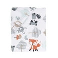 thumbnail image 3 of Bedtime Originals Woodland Friends Fox/Owl/Raccoon Fitted Crib Sheet - White, 3 of 5