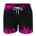 thumbnail image 4 of AIEOTT Mens Flame Graphic Shorts Drawstring Elastic Waist Shorts Loose Fit Casual Shorts Lightweight Breathable Shorts with Pockets, 4 of 5