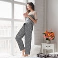 thumbnail image 5 of Bixox Women's Airplane Routes Around The World Patterned Pajama Pants Loungewear, 5 of 5