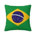thumbnail image 1 of ZICANCN Decorative Throw Pillow Covers , Brazil Flag Country Couch Sofa Decorative Knit Pillow Covers for Living Room Farmhouse 26"x26", 1 of 8
