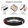 thumbnail image 5 of Bingfone USA Flag Cross Steering Wheel Cover - Universal 15 Inches Car Steering Wheel Covers Grip Auto Internal Accessories, 5 of 6