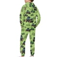 thumbnail image 2 of Uorisanigo Girls Boys Clothes Tractor Green Print Long Sleeve Hooded Pullover Oversized Hoodie Sweatshirt + Cargo Jogger Pants with Pockets 2pcs Fall Winter Outfit Set, 2 of 7