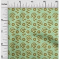 thumbnail image 2 of oneOone Rayon Green Fabric Asian Floral Block Craft Projects Decor Fabric Printed By The Yard 56 Inch Wide, 2 of 4