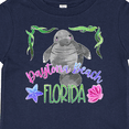 thumbnail image 4 of Inktastic Daytona Beach Florida Cute Swimming Manatee Boys or Girls Baby T-Shirt, 4 of 5