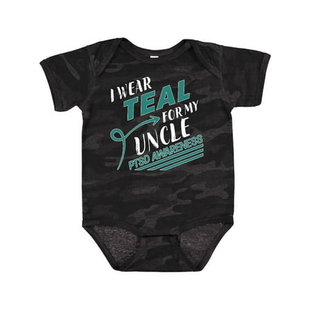 

Inktastic I Wear Teal for my Uncle- PTSD Awareness Gift Baby Boy or Baby Girl Bodysuit