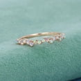 thumbnail image 4 of Natural Opal Ring, Vintage Opal Band, Opal Wedding Band, 14k Rose Gold plated Opal Ring, Dainty Opal Ring, October Birthstone Ring, Matching Band Ring, 4 of 5