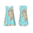 thumbnail image 6 of Defioc World Travel Line Icons Map Pattern Women's Summer Dresses 2025 Beach Casual Sleeveless Tank Loose Sundress Beach Vacation Clothes with Pocket -Medium, 6 of 7