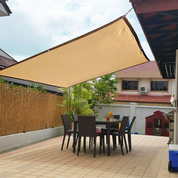 HaoXun 1 Pc Rectangle Sun Shade Sail - 95% Sunshine Protection