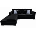 thumbnail image 2 of Sala Esquinera Aston 260x200 cm Terciopelo negro EL BAZAR STORE Aston Moderno Esquinera, 2 of 4