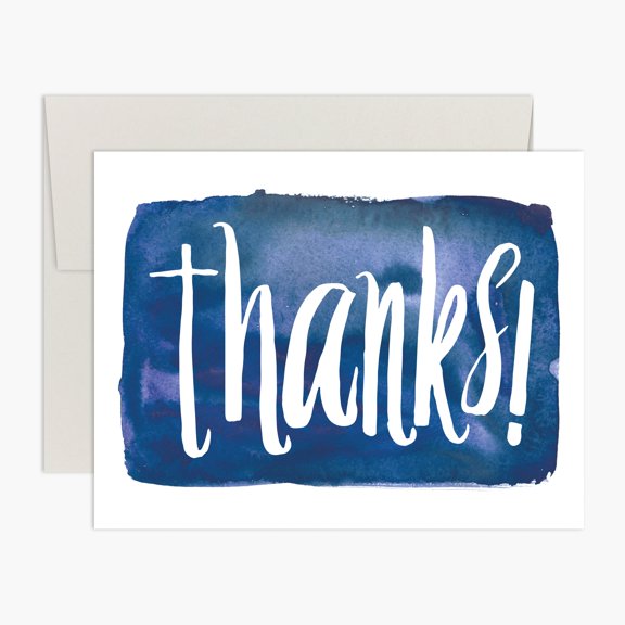 Thanks! Brushy Thank You Card