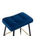 thumbnail image 5 of Vintage Bar Stool, Footrest Counter Height Dining Chair, Kitchen Breakfast Dining Chair, Comfty Saddle Backless Barstool, Height for Coffee Shop, Bar, Home Balcony, Navy, 5 of 7
