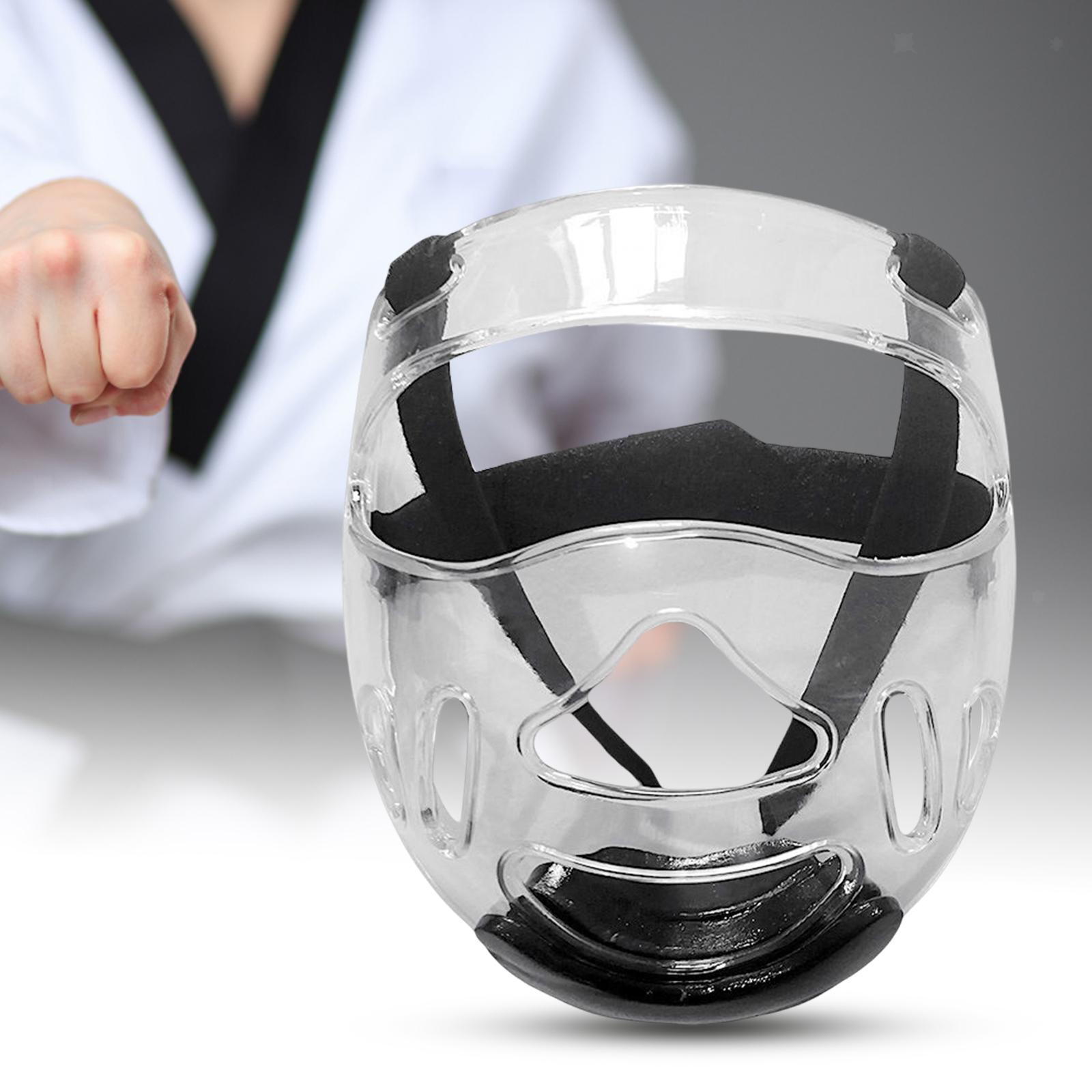 Transparent Taekwondo Face Shield Detachable Headgear Guard Boxing