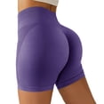 thumbnail image 1 of Pantalones cortos de yoga de cintura alta para mujer, control de barriga, pantalones cortos atléticos sin costuras para gimnasio en casa, correr, entrenamiento Lyons Blue S, 1 of 5