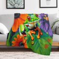 thumbnail image 5 of NIANHE Flower Frog blanket, comfortable and soft, warm casual blanket, printed design, winter sofa dormitory home decoration, must-have travel product. Size is 50x60 inches., 5 of 9
