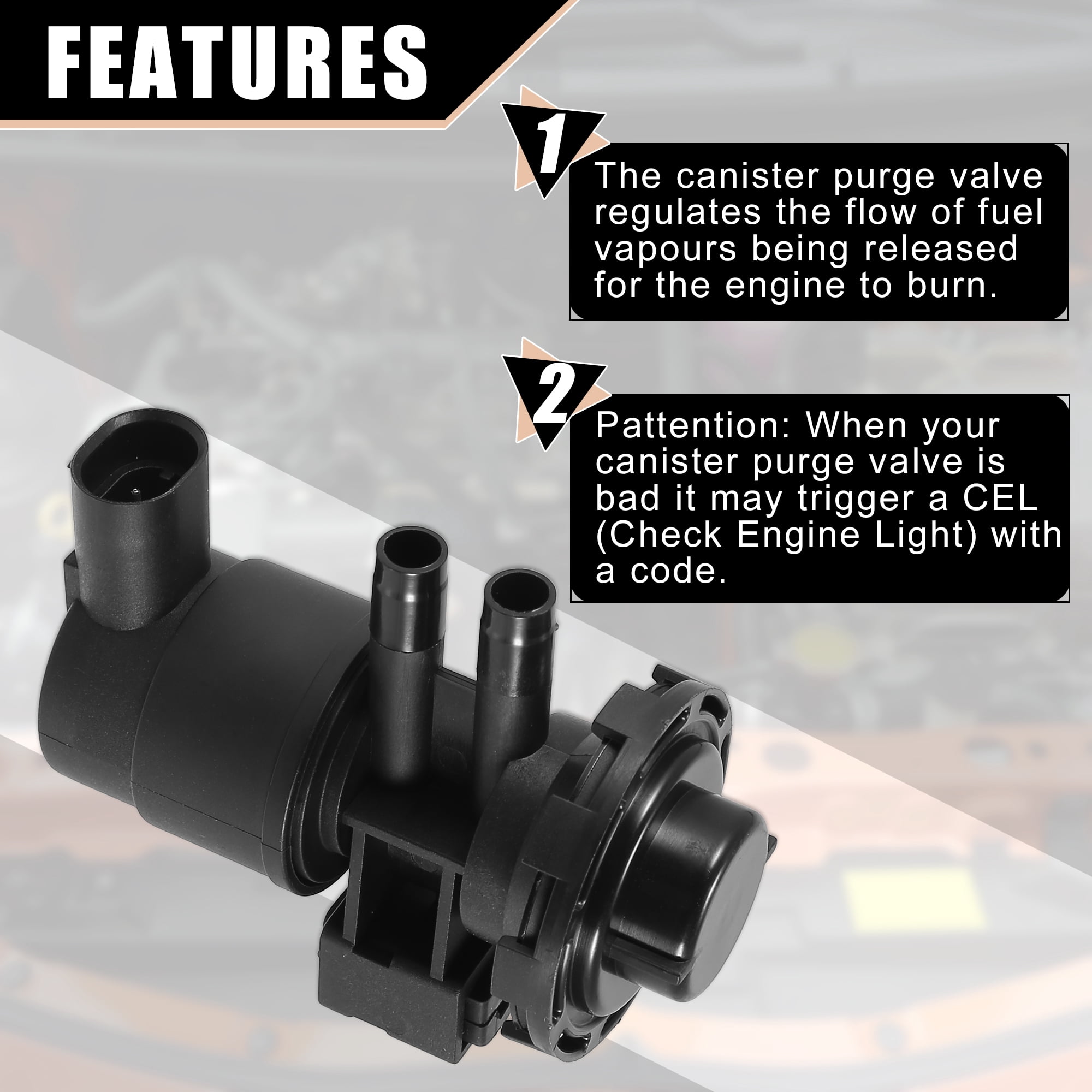 Vapor Canister Vacuum Solenoid Purge Intake Valve for Dodge for Ram 1500 2500 3500 for Jeep Wrangler 1997-2004  4669475