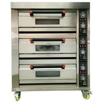 Pizza Oven Commercial Movable Electric Triple Pizza Oven 6 Baking Sheets 220V 3PH 19.8KW