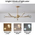 thumbnail image 2 of Spherical Crystal Chandeliers, Hanging Lighting Fixture G9 Sockets Globe Shape Ceiling Light, 2 of 7