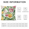 thumbnail image 5 of QZHH  Spring Tulips Lumbar Pillow Cover Farmhouse Floral Bloom Throw Pillowcase Spring Summer Outdoor Decorative Cushion Case for Sofa Couch Home Bed Decorations, 5 of 5