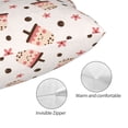 thumbnail image 3 of Goofa Milk Tea Print Plush Throw Pillow Case, Soft Velvet with Hidden Zipper, Decorative Cushion Cover for Sofa, Bed, Car, and Home Décor-14"x20", 3 of 6