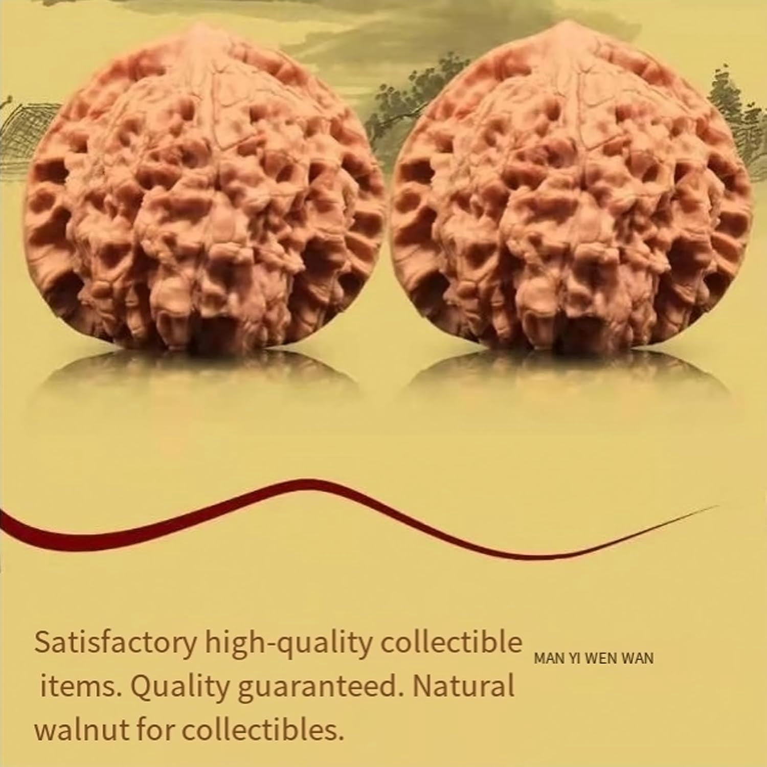 2026 New Wenwan Walnuts, Chinese Walnuts Fidget, Walnut Hand Massage Balls, Traditional Chinese Fidget Walnuts, Hand Training Massage Stress Relief, Durable and Solid Natural Texture Solid Wood