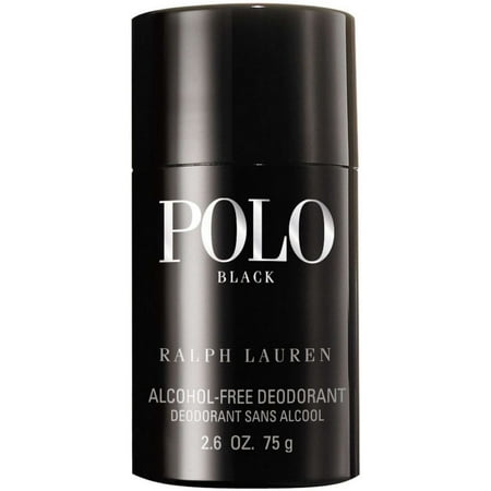 Ralph Lauren Polo Black Alcohol-Free Deodorant 2.6 oz (Pack of