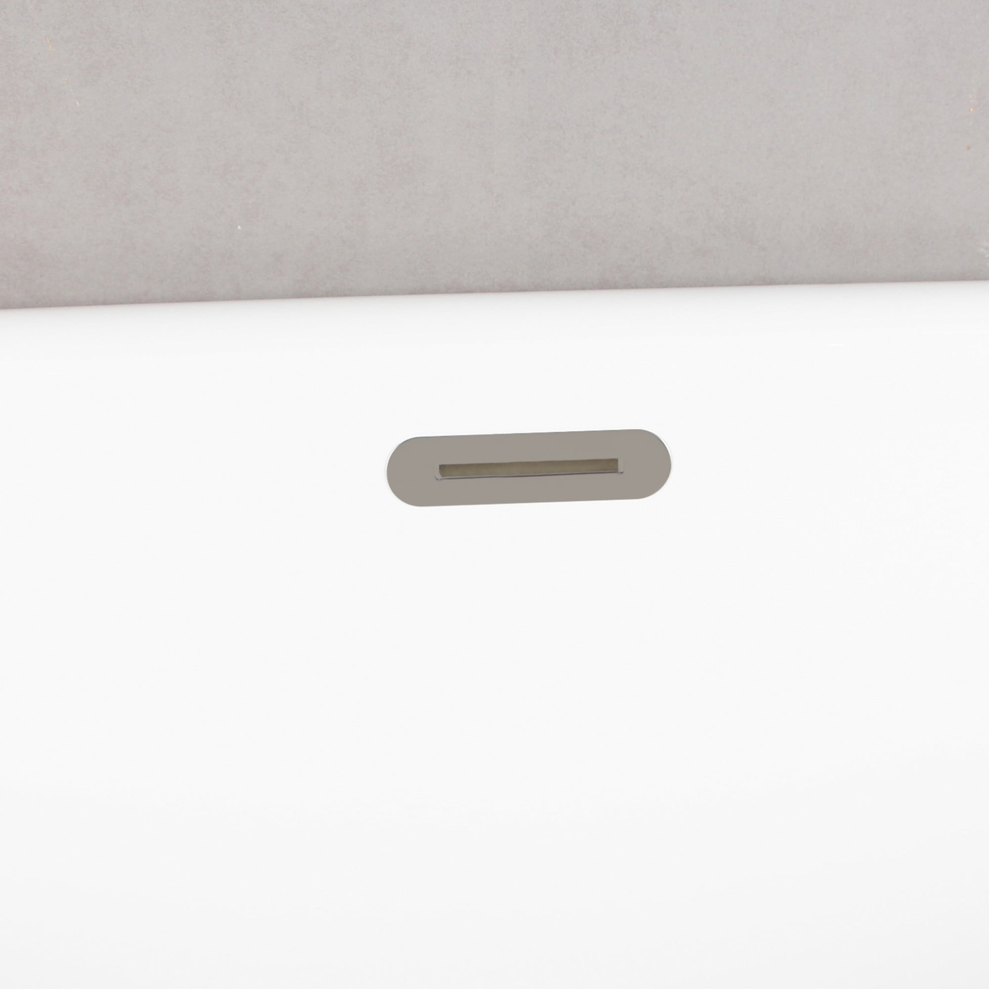 Kingston Brass VTDE713224C428 71-Inch Acrylic Oval Double Ended Pedestal Tub with Drain (No Faucet Drillings) in Glossy White/Brushed Nickel