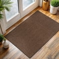 thumbnail image 6 of CAMILSON Granulated Non Shedding Easy-Cleaning Indoor Outdoor Easy Jute Rug Brown 2x3, 6 of 8