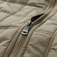 thumbnail image 5 of guisaled Men Winter Jackets Lightweight Fashion Solid Puffy Warm Puffer Coats Zipper Stand collar Thicken Insulated Packable Down Jacket, 5 of 6