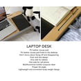 thumbnail image 3 of Lap Desk, Built In Slot Portable Bamboo Top Laptop Desk Comfortable Large Space Multifunctional With Pillow Cushion For Writing For Drawing, 3 of 8