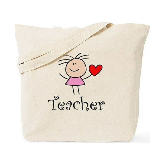 CafePress - Cute TEACHER Tote Bag - Unisex Canvas Tote Bag, Beige, 1-Piece