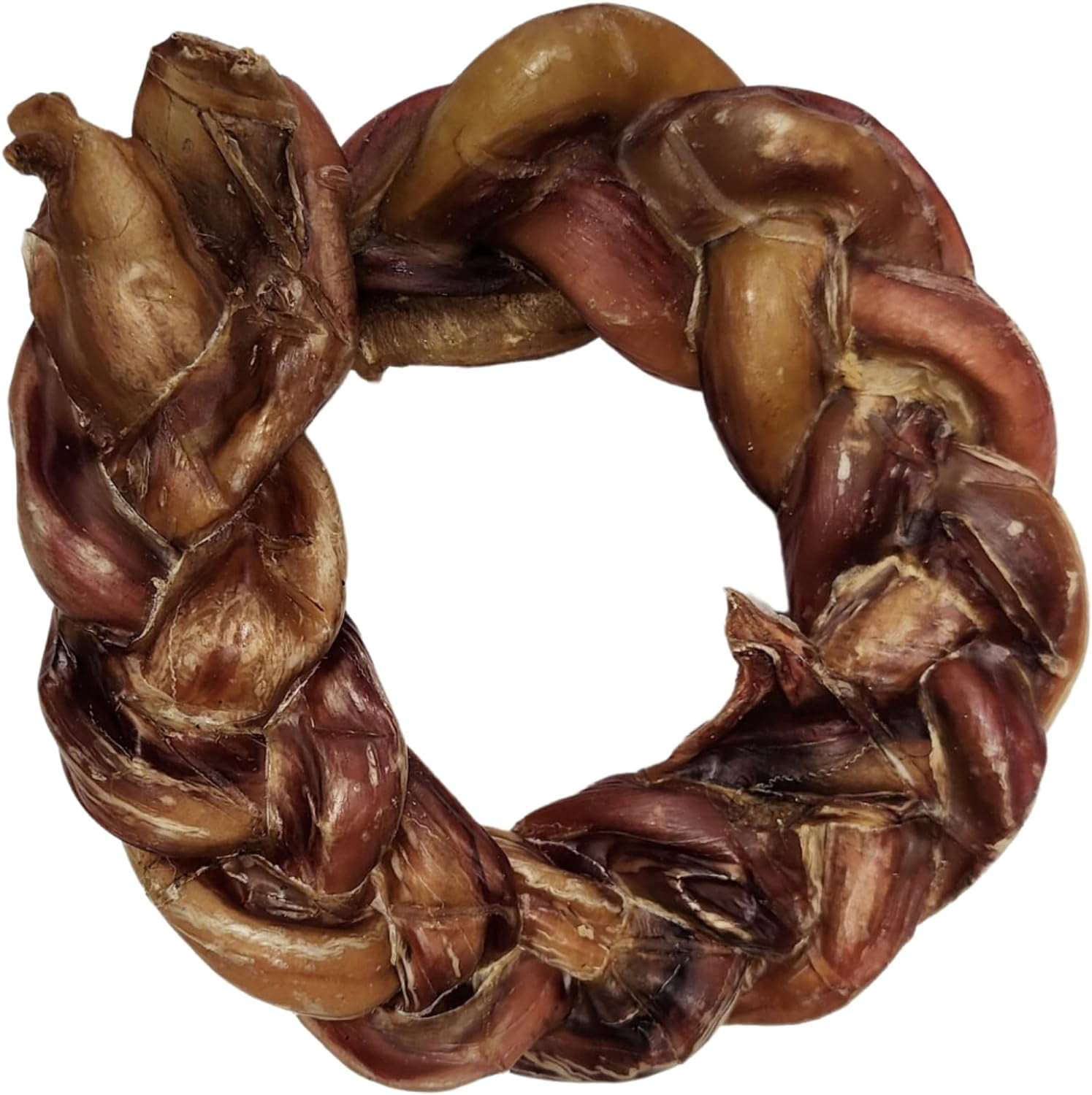 hotspot pets Braided Bully Stick Rings for Dogs - Premium All Natural Long Twisted Beef Pizzle Dog Chew Treats - Grain Free Fully Digestible Rawhide Alternative Bones