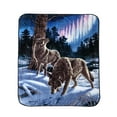 thumbnail image 4 of Wild Frontier Wolves Gray Polyester Throw, 50 in x 60 in, 4 of 5