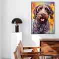 thumbnail image 4 of Wirehaired Pointing Griffon Arts Canvas Bathroom Decor Wall Art Poster Canvas 20x16 inch, 30x20 inch, Hand Painted Dog Painting Large Pictures with Framed for Decoration, 4 of 5