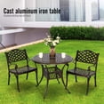thumbnail image 6 of ELECWISH 35 inch Round Cast Aluminum Dining Table with 2 inch Umbrella Hole Outdoor Patio Retro Bistro Dining Table, 6 of 6