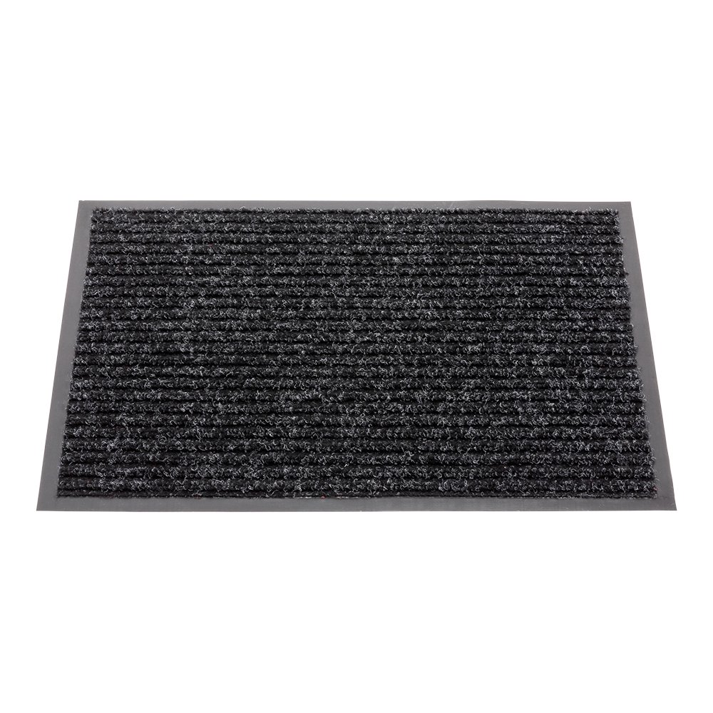 Comfy Feet Black Carpet Floor Mat Ribbed 36" x 24" 1 count box
