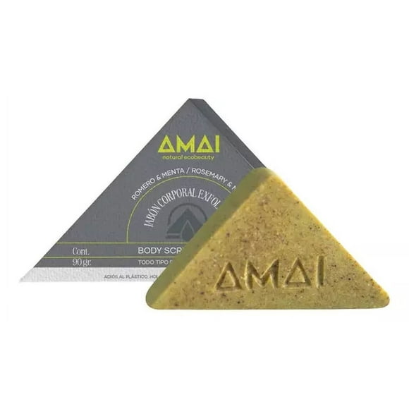 AMAI Jabón Corporal Exfoliante de Romero y Menta