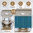 thumbnail image 5 of Solid Dark Window Privacy Film Teal Decorative Glass Window Film UV Blocking Static Cling Non-Adhesive Sticker Covering for Home Door 29.5 x 118 inches, 5 of 8